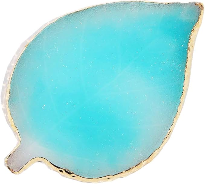 1 Pcs Leaf Resin Nail Art Palette Painting Makeup Palette Tray Cosmetic Nail Gel Polish Colors Mixing Pallet Blue-GlimoraGlow