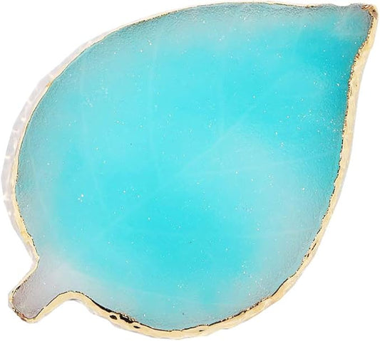 1 Pcs Leaf Resin Nail Art Palette Painting Makeup Palette Tray Cosmetic Nail Gel Polish Colors Mixing Pallet Blue-GlimoraGlow