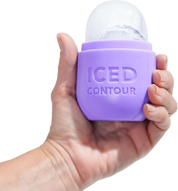 Ice Roller for Face, Ice Face Roller for Eyes, Neck and Cold Therapy for Injuries. Ice Mold for Face Massager, Skin Care. Remove Fine Lines, Shrink Pores, Reduce Acne (Purple)-GlimoraGlow