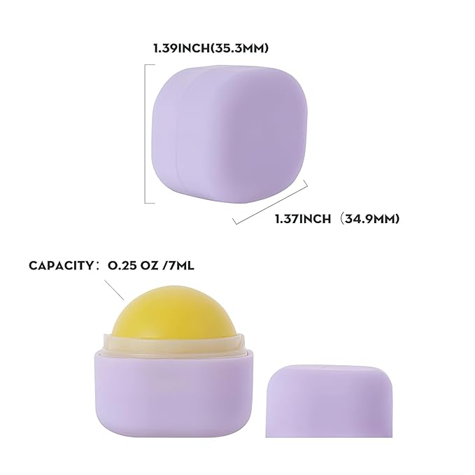 0.25 oz（7g） Empty Lip Balm Square Containers Tubes Lipstick 12 Pieces for Make Natural Lip Balm Lip Care - DIY & BPA FREE (Purple)-GlimoraGlow