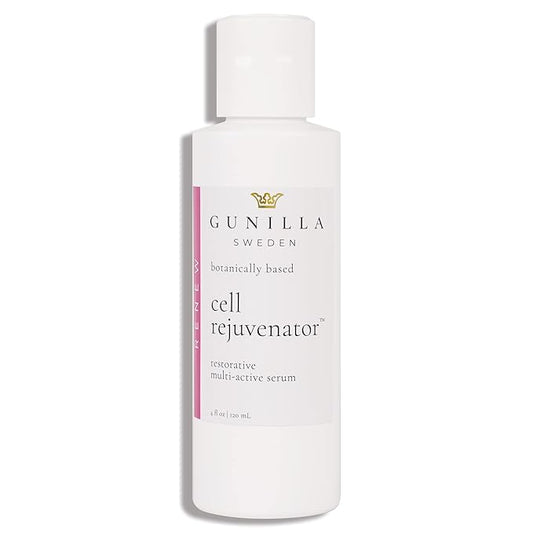 GUNILLA Cell Rejuvenator | Plant-Based Anti-Aging Facial Serum | Hydrates, Firms & Smooths for Radiant Skin | With Collagen, Elastin, Ginseng & Vitamins A, B, C & D | Vegan, Spa-Grade Skincare 4oz-GlimoraGlow