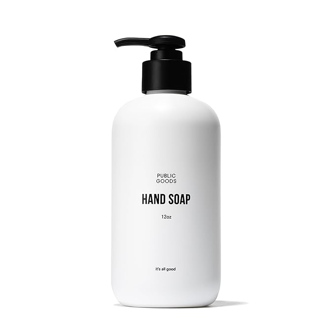 Public Goods Hand Soap | Cleansing Soap for Kitchen & Bathroom | Made with Natural Essential Oils | Paraben & Sulfate Free | Vegan Friendly | Made in Canada | 12 Fl Oz Bottle with Dispenser Pump-GlimoraGlow