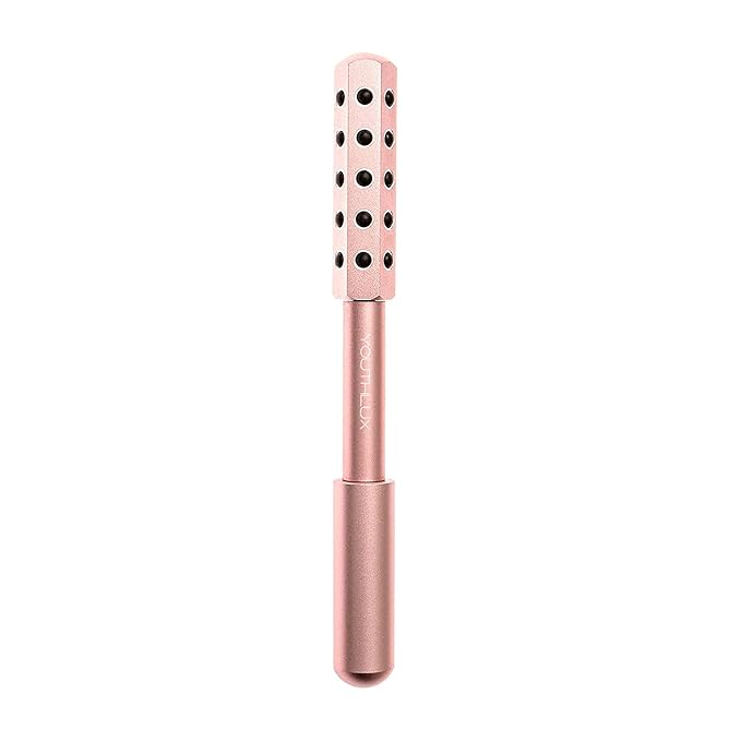 Radiance Roller - Germanium Stone Uplifting Face Beauty Massage Tool/Roller/Wand for Skin Tightening, De-Puffing, Sculpt/Lift, Anti-Aging | Uplift Face Roller, Facial Roller (Rose Gold)-GlimoraGlow