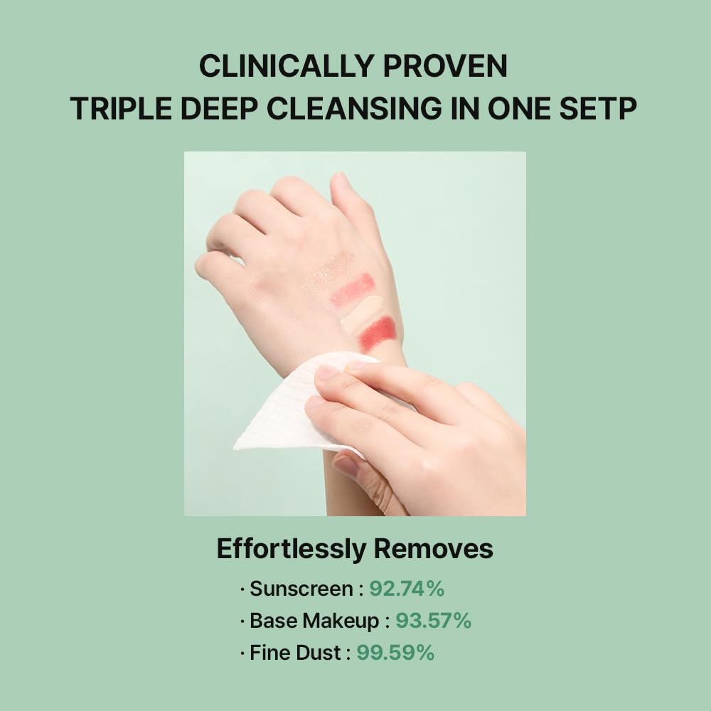 NEEDLY Mild Cleansing Pad, Makeup Remover for Sensitive Skin, Triple Deep Cleansing, Barrier Care with Only Two Surfactants & Panthenol, Extra-Large Soft Vegan Pad, Korean Skincare-GlimoraGlow