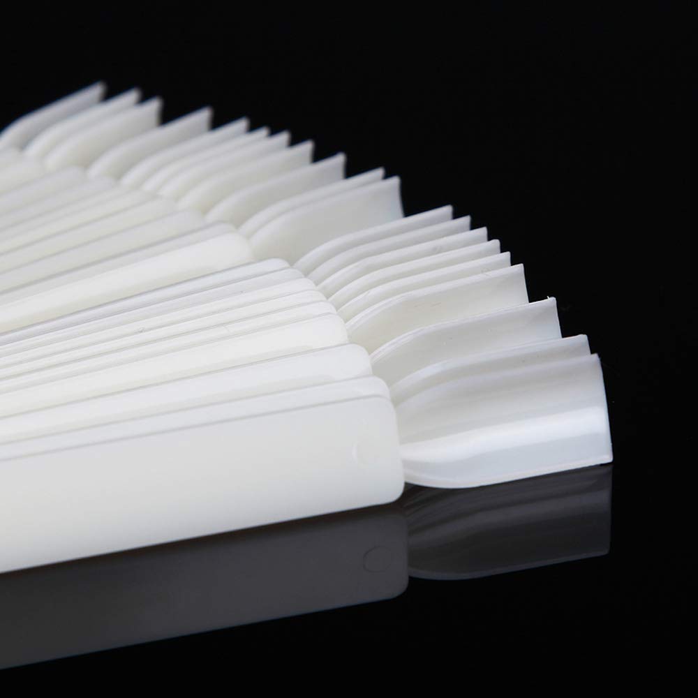 JASSINS 50 Pcs Nail Swatch Sticks with Ring, Fan-shaped Nail Art Polish Practice Display Tips Nail Sample Sticks, Nail Practice Color Display Polish Board-GlimoraGlow