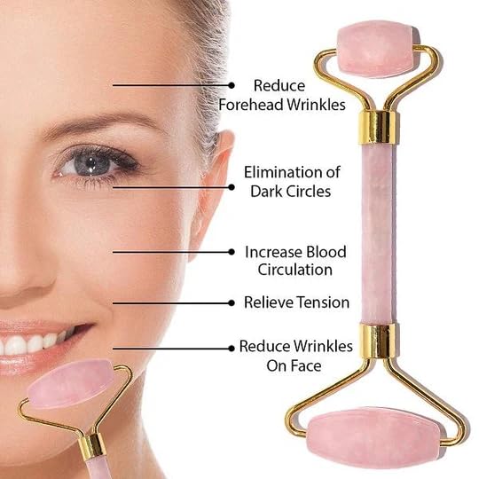 Rose Quartz Roller and Gua sha Set | Reduces Wrinkles, Fine lines and Dark Circles | Pink Jade Roller | Anti-aging Massager for Skin Toning and Tightening for Face, Eyes, Neck-GlimoraGlow
