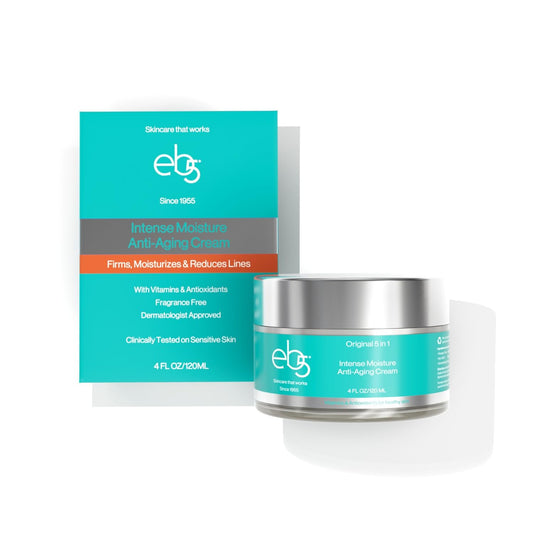 eb5 Intense Moisture Anti Aging Moisturizer Face and Neck Cream- Tone & Tighten Skin with Retinol, Fade Fine Lines and Wrinkles with Vitamin E, A and B5-4oz-GlimoraGlow