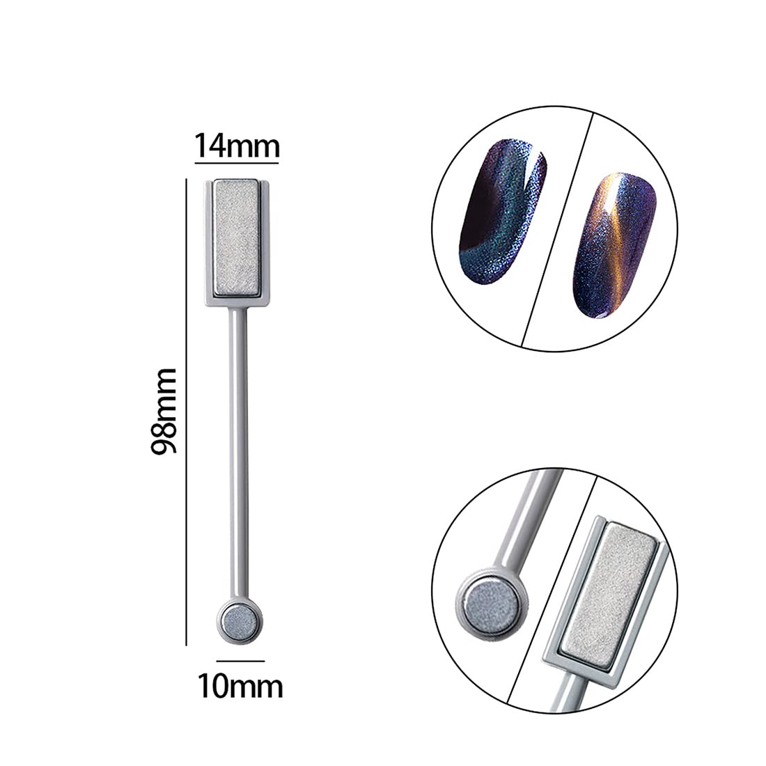 15 Pcs Nail Magnet Tool Set Magnet Plate Wand Board Magnetic Pen Stripe Nail Magnet Double Ended Magnet Wand Magnet Stick for Cat Eye Gel Polish Nail Art-GlimoraGlow