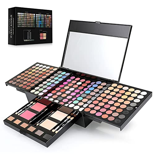 194 Colors Pink Cosmetic Make up Palette Set Kit with Eyeshadow Blusher Eyebrow Powder Face Concealer,All-in-One High Pigment Powder Pallet Kit with Mirror, Applicators-GlimoraGlow