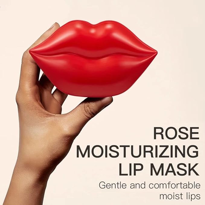 20Pcs Moisturizing Restores Moisture Lip Mask for Dry Lips and Lip Lines Overnight Lip Care, Gel Treatment Plumping Lips Mask (Red)-GlimoraGlow