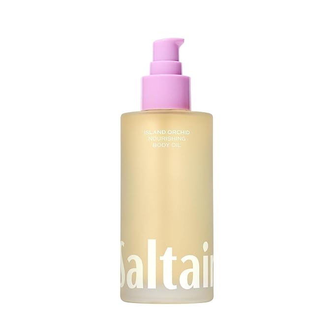 Saltair Body Oil. Luxurious Island Orchid After Shower and Bath Oil Moisturizer for Women. Botanical, Non-Greasy, and Well-Absorbing Lotion for Hydrating Dry Skin. 4oz Pump Bottle-GlimoraGlow