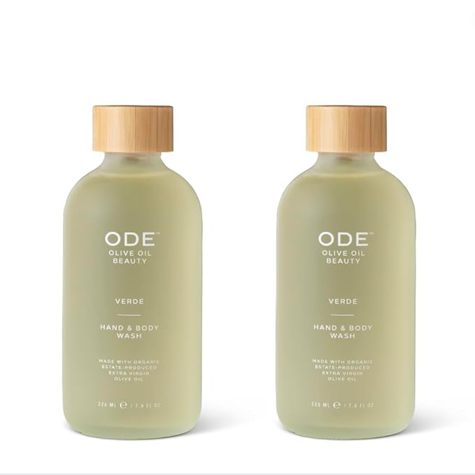 McEvoy Ranch Verde Hand & Body Wash (2-pack) by ODE Olive Oil Beauty, Organic EVOO, California Made, Nourishing Foaming Wash-GlimoraGlow