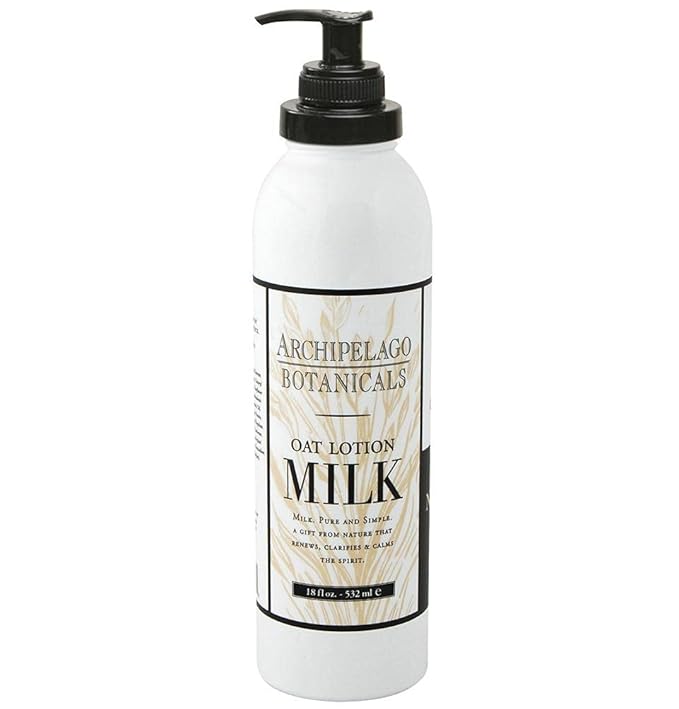 Archipelago Botanicals Oat Milk Lotion, Nurturing and Soothing Daily Moisturizer for Dry or Sensitive Skin, Hydrating Body Lotion, Paraben-Free, Phthalate-Free, 18 oz-GlimoraGlow
