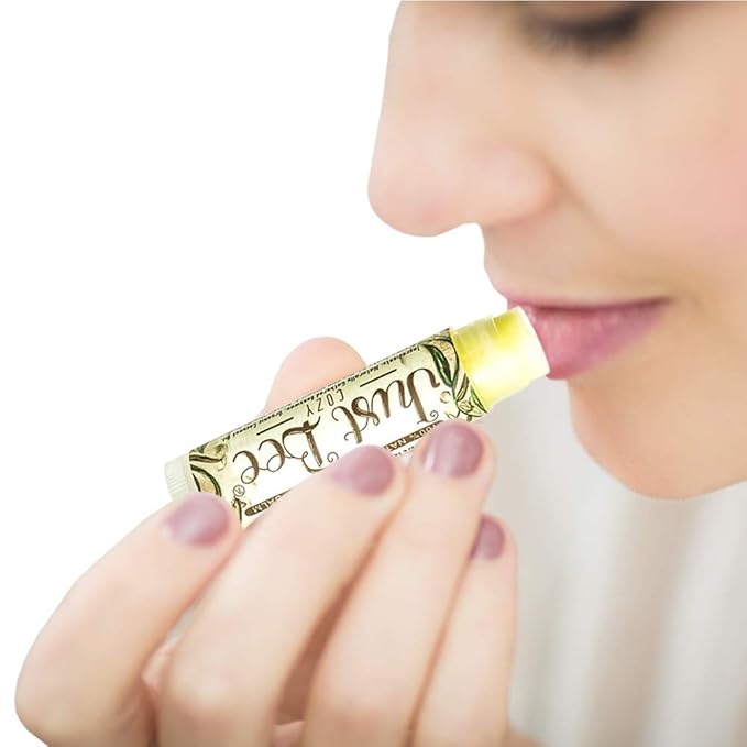 100% Natural Beeswax Lip Balm with Organic Oils (Cozy Vanilla, 4 pack)-GlimoraGlow