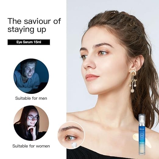 Caffeine Eye Serum for Dark Circles, Puffiness, Bags Under Eyes, Illuminating Eye Serum, Retinol Eye Serum, Anti-Aging Eye Serum for Dark Circles, Age Spots, Fine Lines, Wrinkles-GlimoraGlow