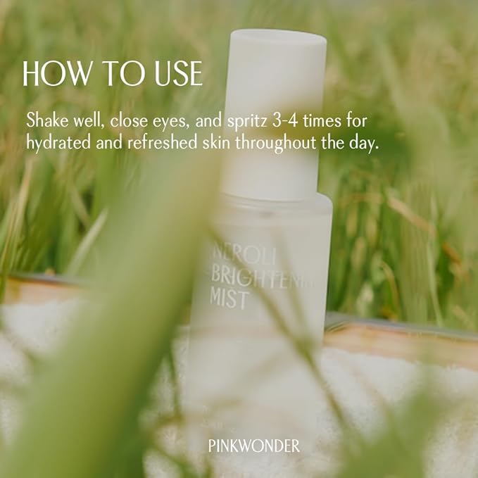 PINKWONDER Neroli Mist 2.36oz (70ml), Hydrating Facial Spray with Neroli & Jojoba Oil, Glowing and Radiant Skin, Antioxidant, Korean Skincare-GlimoraGlow