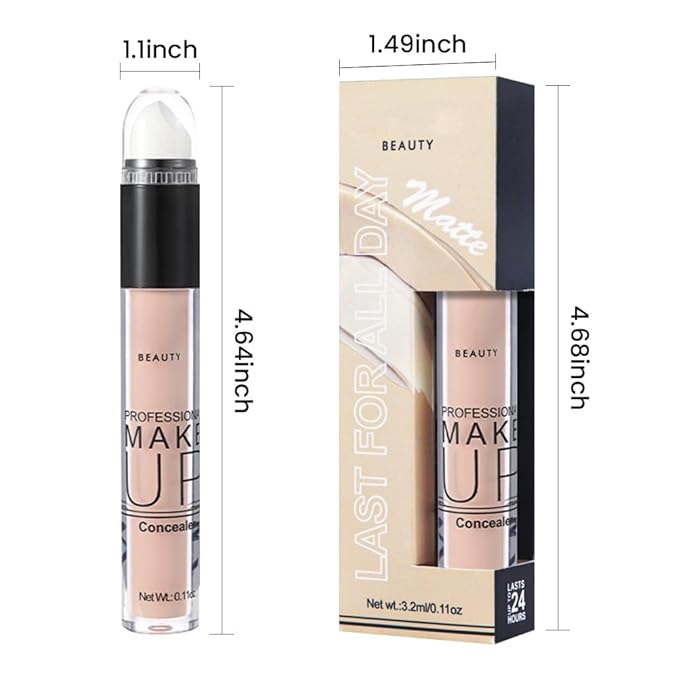 2 Pack Liquid Foundation Cream for Face Makeup,Durable Full Coverage Matte Concealer Make Up,Oil Control & Waterproof Base Primer -0.35+0.35 Fl.Oz (03+04#)-GlimoraGlow