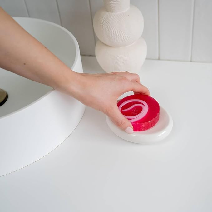 ANIHANA Handcrafted Natural Soap with Coconut Oil, Gentle Cleansing, Paraben Free, Refreshing Raspberry Lollipop Scent, 4.23 oz-GlimoraGlow