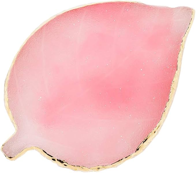 1 Pcs Leaf Resin Nail Art Palette Painting Makeup Palette Tray Cosmetic Nail Gel Polish Colors Mixing Pallet Pink-GlimoraGlow