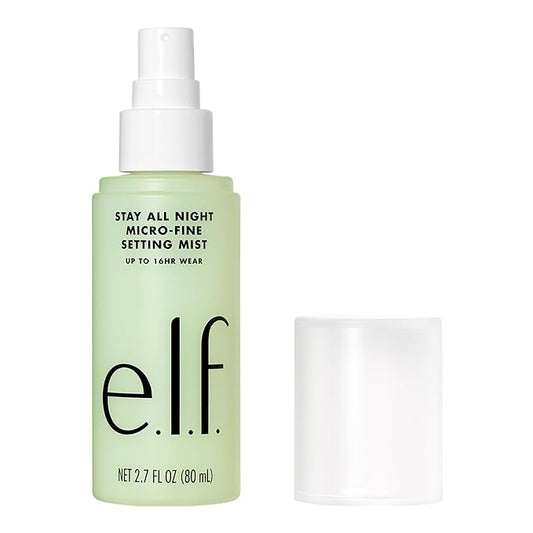 e.l.f. Stay All Night Micro-Fine Setting Mist, Hydrating & Refreshing Makeup Setting Spray For 16HR Wear-time, Vegan & Cruelty-Free, 2.7 Fl Oz-GlimoraGlow