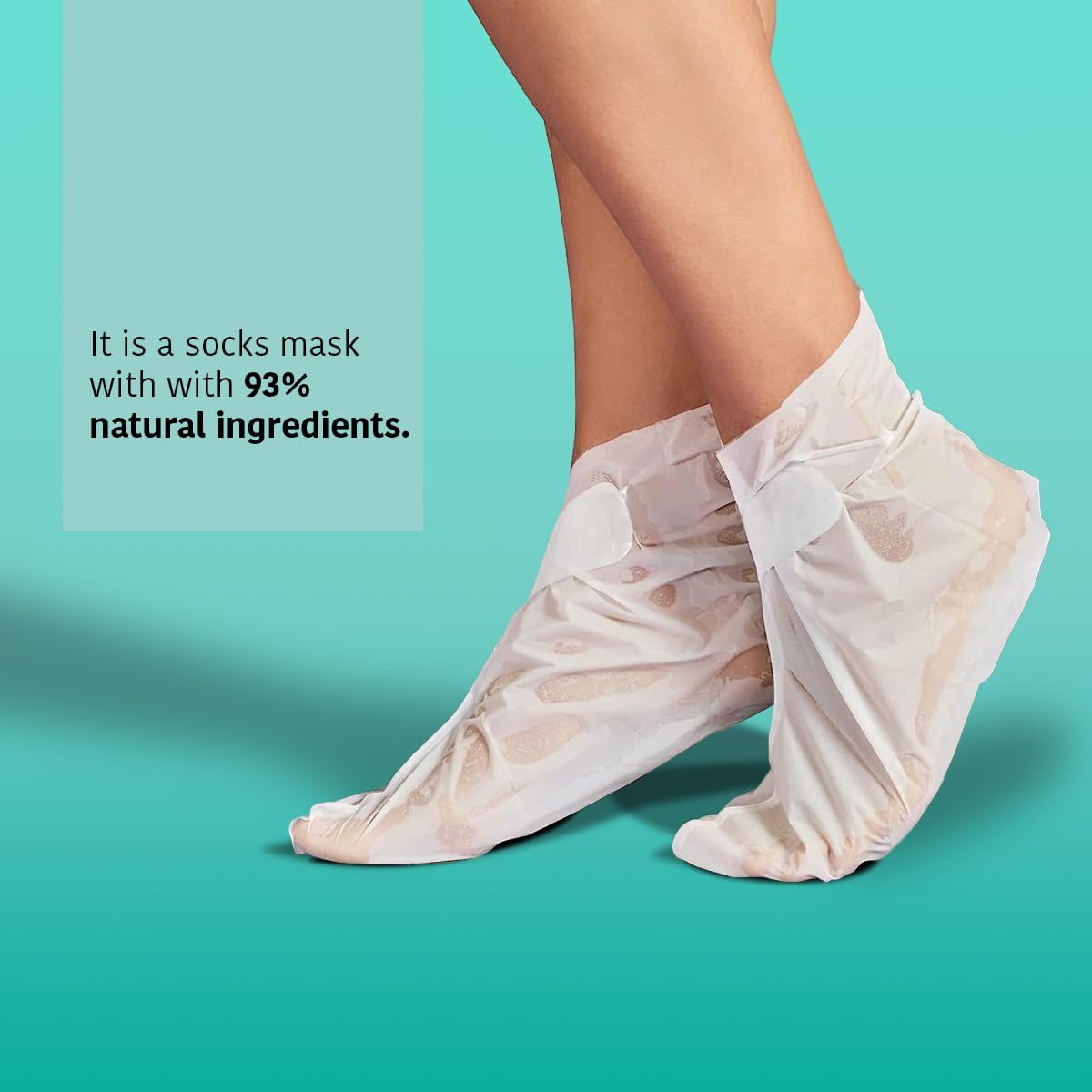 IROHA NATURE Relaxing Foot Mask Socks | 4 Pairs | Peppermint & Shea Butter | Intensive Treatment for Tired Feet | Cooling Effect | Natural & 100% Vegan | Moisturizing Foot Mask-GlimoraGlow