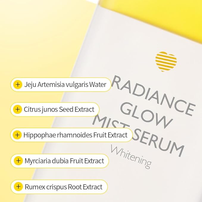 LALACHUU Glow Mist Serum – Hydrating & Soothing Face Mist Artemisia, Centella Asiatica, Evening Primrose, Korean Skin Care, Made in Korea, for Sensitive Skin (Radiance, 3.38 oz)-GlimoraGlow