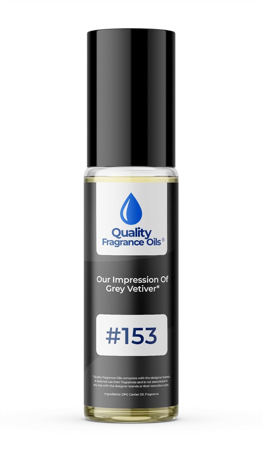 Quality Fragrance Oils' Grey Vetiver Impression #153 | Long-Lasting Perfume Oil, Alcohol-Free, Strong Scent, 10ml Roll-On | Affordable Alternative to Designer Fragrances-GlimoraGlow