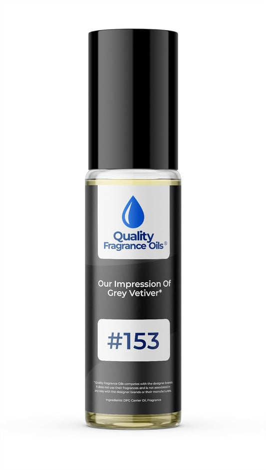 Quality Fragrance Oils' Grey Vetiver Impression #153 | Long-Lasting Perfume Oil, Alcohol-Free, Strong Scent, 10ml Roll-On | Affordable Alternative to Designer Fragrances-GlimoraGlow