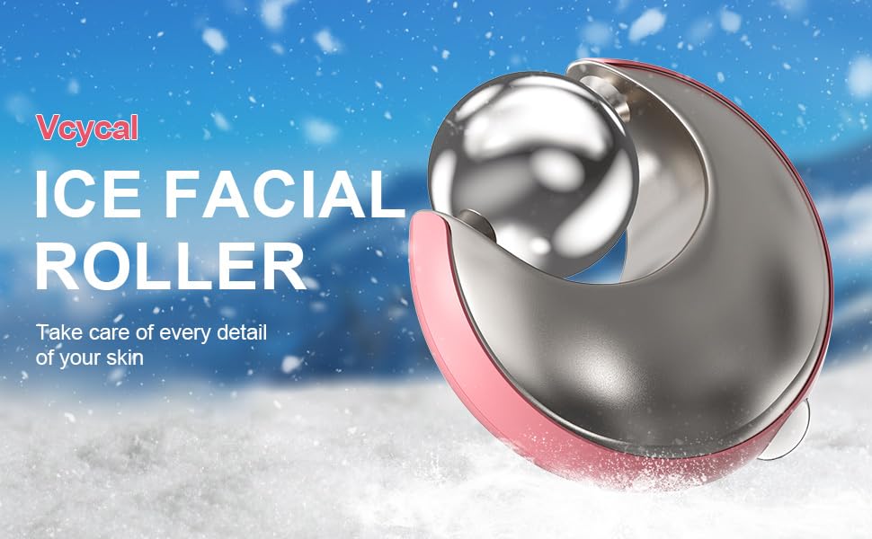 Facial Roller for Puffy Eyes, Ice Globes for Face 360° Rotating Eye Cream Applicator Tool Ice Roller for Face and Eyes-GlimoraGlow
