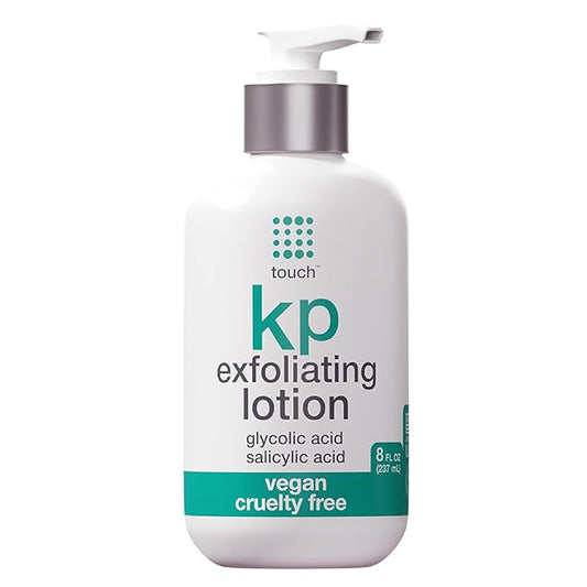 TOUCH Glycolic Acid Lotion for Keratosis Pilaris - KP Exfoliating Body Lotion Moisturizer - for AHA BHA Rough & Bumpy Skin- Gets Rid of Redness - 8 Fl Oz-GlimoraGlow
