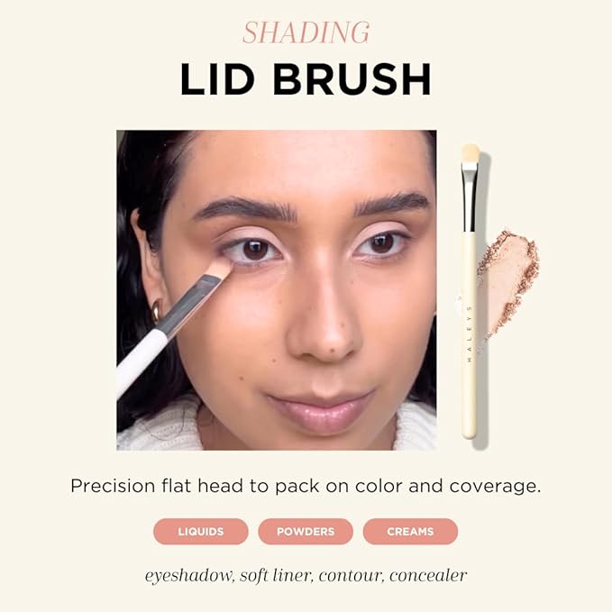 HALEYS Makeup Brush Set 5 pcs: Soft, Streak-free, Perfect Blending, Buff, Blurs and Smooth, Premium Luxury Vegan Bristles, For Liquid, Cream or Powder, Vegan, Cruelty-free, Sustainable Wood-GlimoraGlow