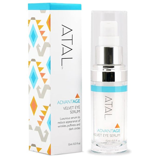 – Advantage Velvet Eye Serum, Reduce Eye Puffiness, Dark Circles, Anti Aging Eye Cream, Firms, Hydrated, Haloxyl, Eyeliss, Matrixyl 3000, Hyaluronic Acid, Non Greasy, Fragrance Free (0.5 oz.)-GlimoraGlow