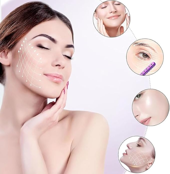 KKKing Radiance Roller - Germanium Stone Uplifting Face Beauty Massage Tool/Roller/Wand for Skin Tightening, De-Puffing, Sculpt/Lift, Anti-Aging | Uplift Face Roller, Facial Roller (Rose Gold)-GlimoraGlow