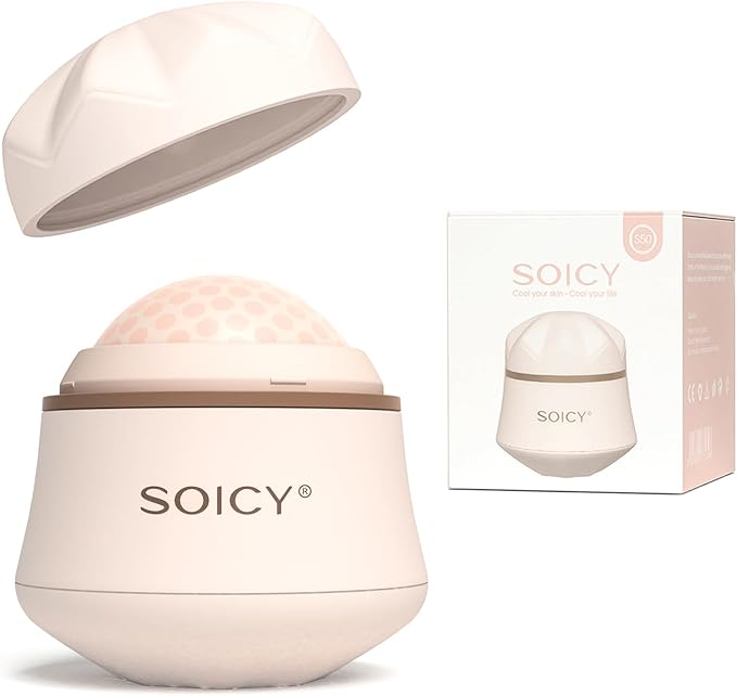 OPENDGO Facial Ice Roller 360° Rotating Massager Roller Ball Cooling Face Ice Roller for Reduce Puffiness and Relief Migraine, Pain,Ice Face Eye Massage Roller, Skin Care Tools-GlimoraGlow