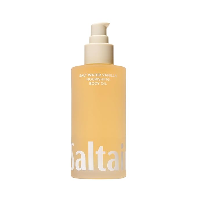Saltair Body Oil. Luxurious Salt Water Vanilla After Shower and Bath Oil Moisturizer for Women and Men. Botanical, Non-Greasy, and Well-Absorbing Lotion for Hydrating Dry Skin. 4oz Pump Bottle-GlimoraGlow