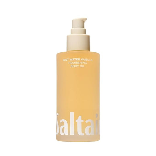 Saltair Body Oil. Luxurious Salt Water Vanilla After Shower and Bath Oil Moisturizer for Women and Men. Botanical, Non-Greasy, and Well-Absorbing Lotion for Hydrating Dry Skin. 4oz Pump Bottle-GlimoraGlow
