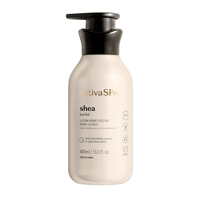 Nativa SPA Shea Moisturizing Body Lotion, Fragranced Skin Moisturizer with Purified Quinoa Drops, 13.5 Ounce-GlimoraGlow