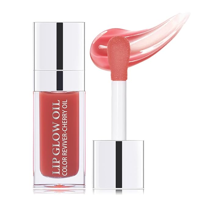 Hydrating Lip Glow Oil Moisturizing Plumping Lip Tint Lip Gloss Transparent Lip Balm Long Lasting Nourishing Repairing Lightening Lip Lines (012# ROSEWOOD)-GlimoraGlow