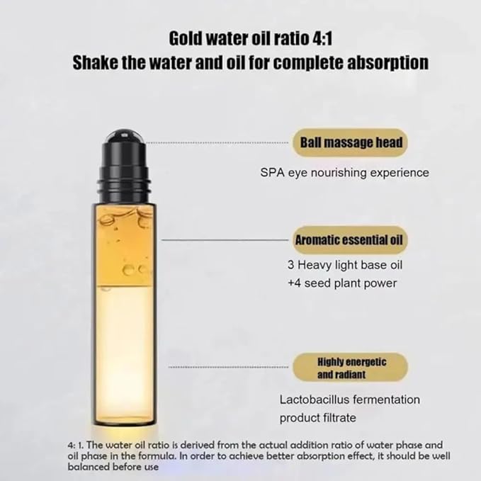 Time Eraser Rollerball, Retinol Anti-Wrinkle Eye Serum Oil, Eye Oil Roller, Reduces Fine Lines, Anti Wrinkle Serum For Eye-GlimoraGlow