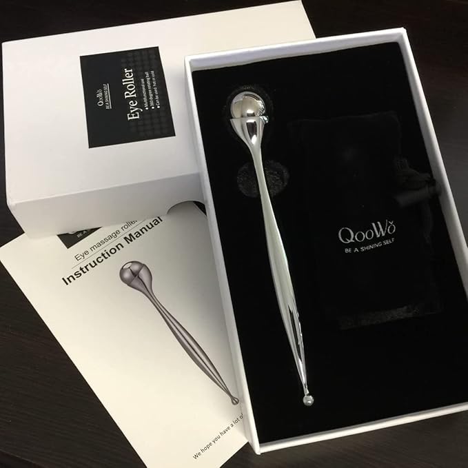 2-in-1 Eye Cream Applicator and Ice Roller, Face Massager Tool for Puffiness, Eye Bags, Muscle Ache-GlimoraGlow