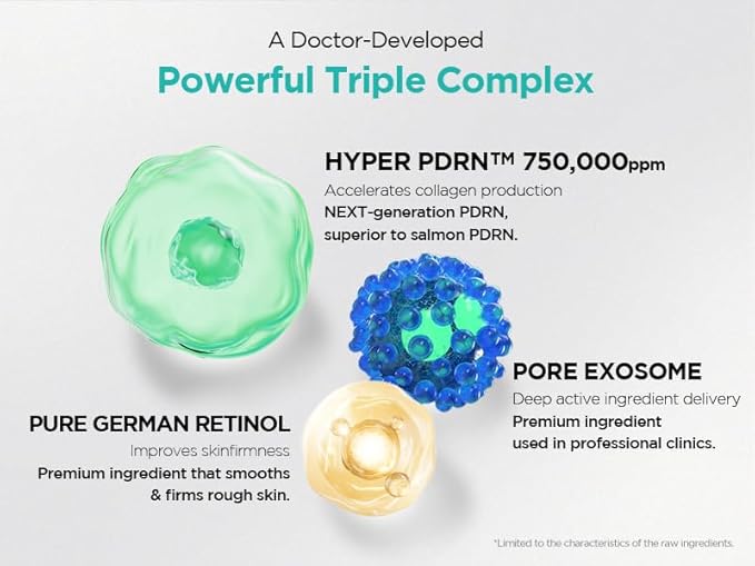 ReDRN Exosome AmpouleㅣBiome PDRN 750,000ppm + Retinol + ExosomeㅣFace Serum for Pore Tightening & FirmingㅣKorean Skin Care (0.50 fl.oz. X 2EA)-GlimoraGlow