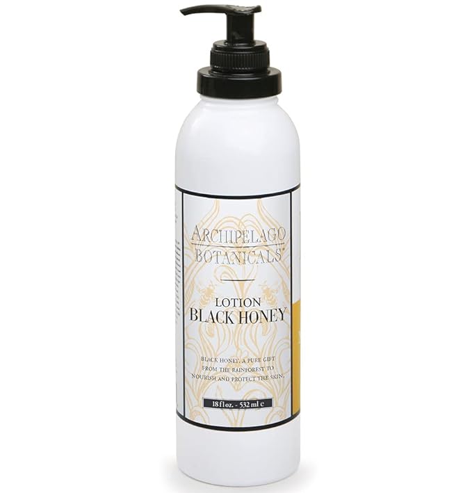 Archipelago Botanicals Black Honey Lotion, Hydrating Body Lotion for Dry Skin, Nourished and Healthy Skin Care, Paraben-Free, Phthalate-Free, 18 oz-GlimoraGlow