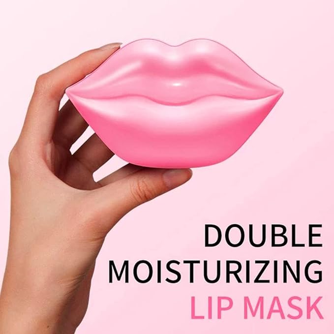20Pcs Moisturizing/Plumping Lip Mask, Restores Moisture Mask for Dry Lips and Lines Overnight Care, Gel Treatment Masks (Pink)-GlimoraGlow