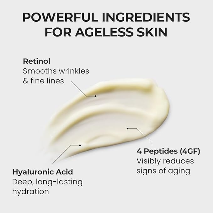 [SKIN&LAB] Retinol Lifting Roller Cream with Massage applicator, Vegan Anti Aging Face and Neck Cream for Reduce Wrinkles and Fine Line, For Face, Neck, Décolleté Wrinkle Care, 1.69 fl. oz.-GlimoraGlow