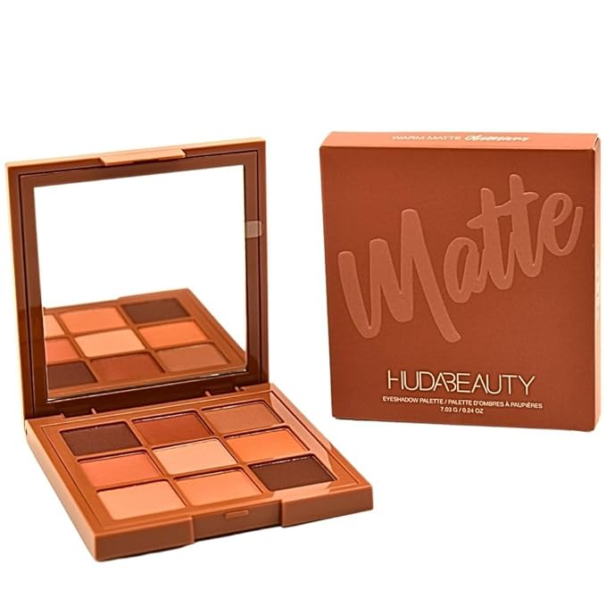 HUDA BEAUTY Matte Obsessions Eyeshadow Palette Warm Matte Obsessions-GlimoraGlow