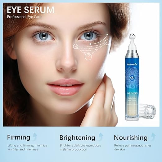 Caffeine Eye Serum for Dark Circles, Puffiness, Bags Under Eyes, Illuminating Eye Serum, Retinol Eye Serum, Anti-Aging Eye Serum for Dark Circles, Age Spots, Fine Lines, Wrinkles-GlimoraGlow