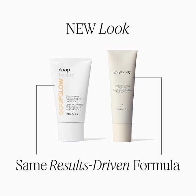 goop Beauty Exfoliating Jelly Cleanser | Face Wash to Clean & Smooth Skin | Squalane, Kakadu Plum, & Vitamin C | Moisturizes & Soothes Skin | Paraben & Silicone Free | 4 fl oz-GlimoraGlow