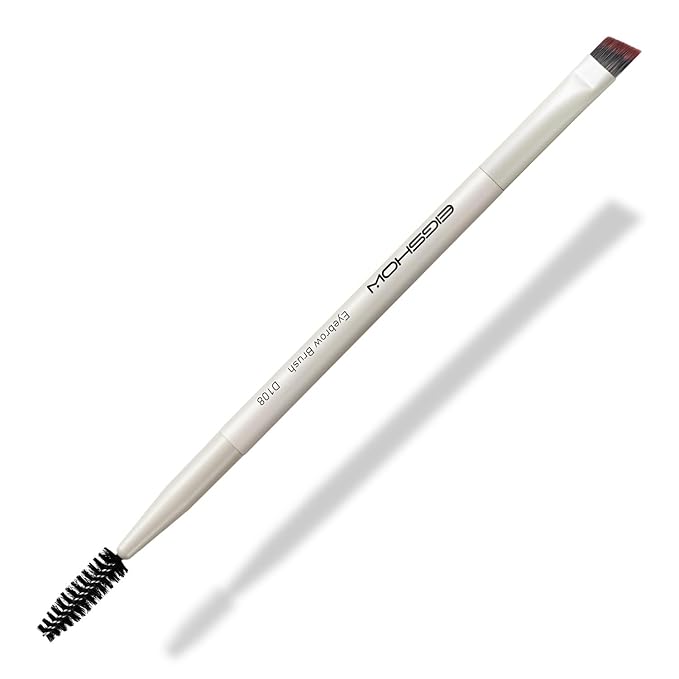 Eyebrow Brush, Dual-ended Angled Eyebrow Brush for Brows or Lashes D108 - Black-GlimoraGlow