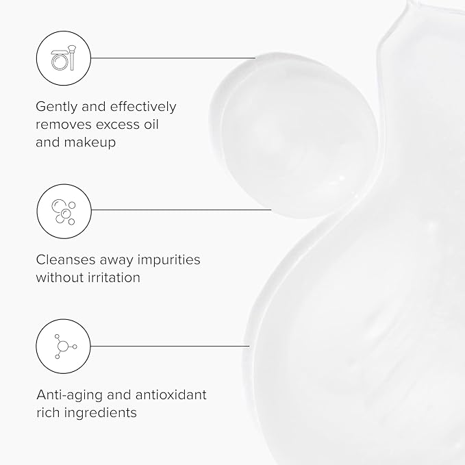 DRMTLGY Essential Facial Cleanser - Gentle Face Cleanser and Face Wash for Women and Men with Anti-Aging Peptides & Hyaluronic Acid. 6.9 fl oz-GlimoraGlow