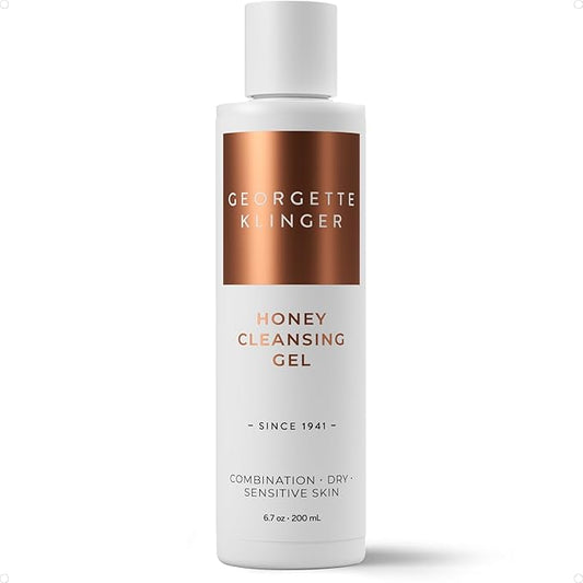 Georgette Klinger Honey Cleansing Gel - Gentle, Hydrating Cleanser, Daily Face Wash, Removes Dirt, Free Radicals with Moisturizing Manuka, Honeysuckle for Normal, Dry, Sensitive Skin - 6.7-GlimoraGlow